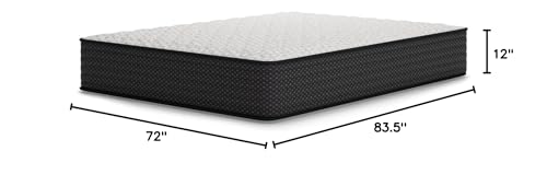 Signature Design by Ashley Limited Edition Firm 12 Inch Hybrid Mattress with Gel Memory Foam and Edge Support for Cool Sleep and Pressure Relief, California King