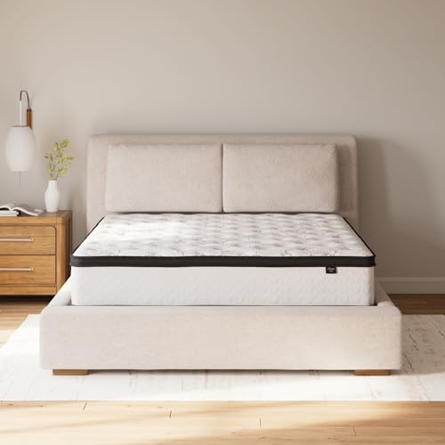 Signature Design by Ashley Twin Size Chime 12 Inch Medium Firm Hybrid Mattress with Cooling Gel Memory Foam for Pressure Relief