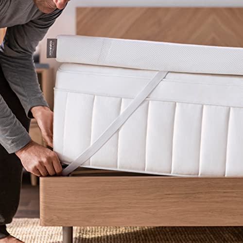 Tempur-Pedic TEMPUR-Adapt + Cooling 3-Inch Twin Mattress Topper Medium Luxury Premium Foam, Washable Cover, Medium Cooling Topper,white