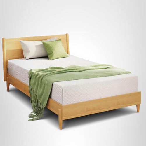 EGOHOME 12 Inch Queen Mattress, Memory Foam Mattress in a Box with Cooling Green Tea Gel, Relieve Pressure with Medium Support, CertiPUR-US Certified, 80''L x 60''W, White