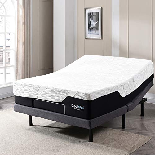 Cool Gel Memory Foam 14-Inch Mattress with 2 Bonus Pillows, CertiPUR-US Certified, Mattress in a Box, Queen, White