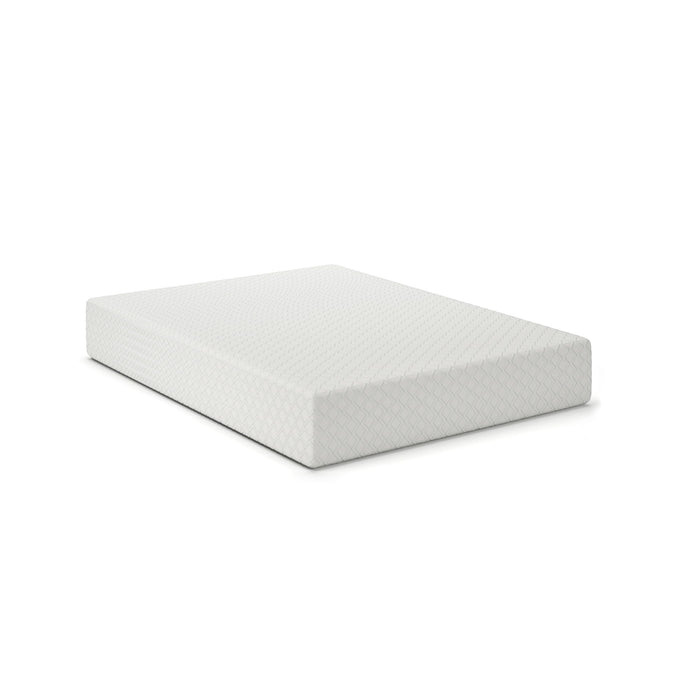 Signature Design by Ashley Queen Size Chime 12 Inch Medium Firm Memory Foam Mattress with Green Tea & Charcoal Gel