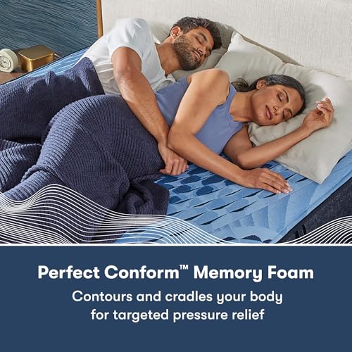 Serta iComfort - Aspire 14" Medium Queen Memory Foam Mattress - Pressure-Relieving, Cooling, and Supportive for a Restorative Sleep - 100 Night Trial, CertiPUR-US Certified