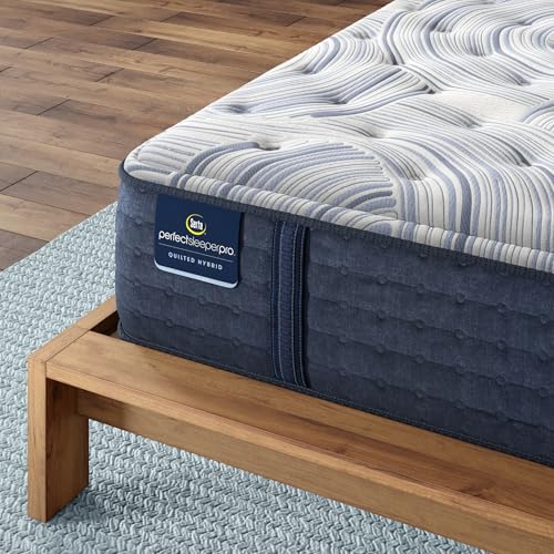 Serta Perfect Sleeper Pro - Kensington 13" Medium Queen Latex Hybrid Mattress - 5 Support Zones and Cooling Tech for Premium Hybrid Comfort - 100 Night Trial, CertiPUR-US Certified