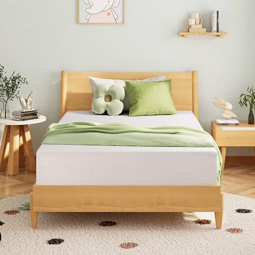EGOHOME Full Size Memory Foam Mattress, 8 Inch Bed Mattress in A Box with Cooling Green Tea Gel, Pressure Relief with Medium Firm Support, CertiPUR-US Certified, 75''L x 54''W, ‎37.3 pounds White