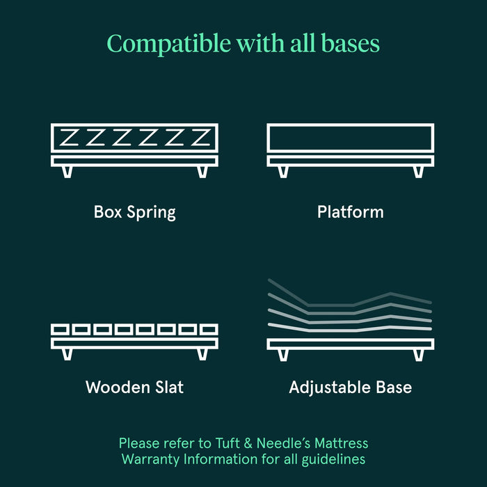Tuft & Needle Mint Hybrid Plush Cal King Size Mattress in a Box, Cooling Adaptive Foam, Individually-Wrapped Coils, 100 Night Trial, Fiberglass Free, CertiPUR-US, 10-Year Limited Warranty