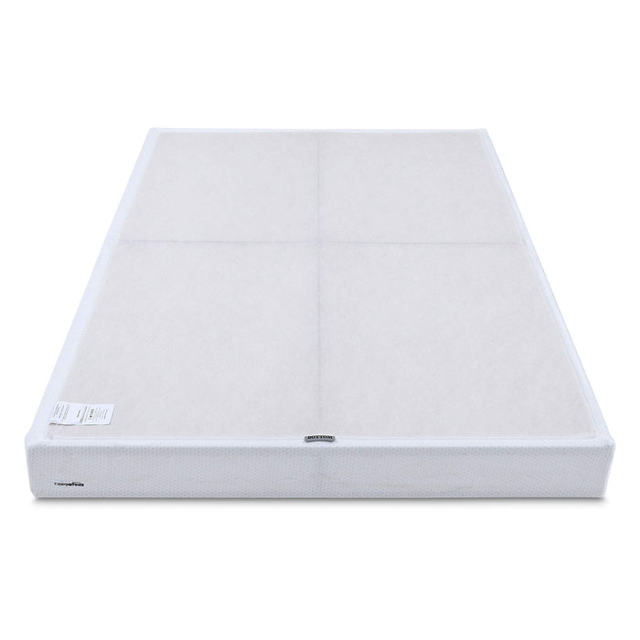 Amazon Basics Smart Box Spring Bed Base, 5-Inch Height Mattress Foundation, Tool-Free Easy Assembly, King, 79" x 75.5" x 5", White