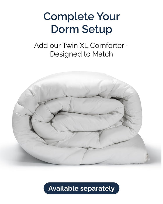 Twin XL 3 Piece Sheet Set - College Dorm Room Essentials - Dark Grey