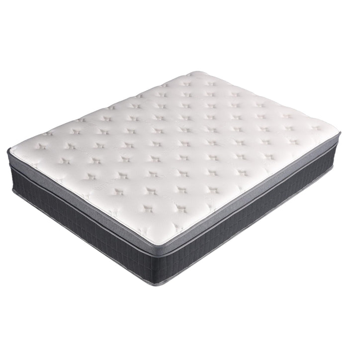 Mattress Pocket Spring with 25D Sponge Foam Motion Isolation Edge Support Breathable Cooling Cover Pain Relief Contouring Soft Deep Sleep Mattresses in a Box