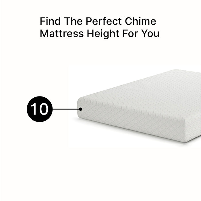 Signature Design by Ashley Queen Size Chime 10 Inch Medium Firm Memory Foam Mattress with Green Tea & Charcoal Gel for Pressure Relief, Fiberglass Free, Mattress In A Box