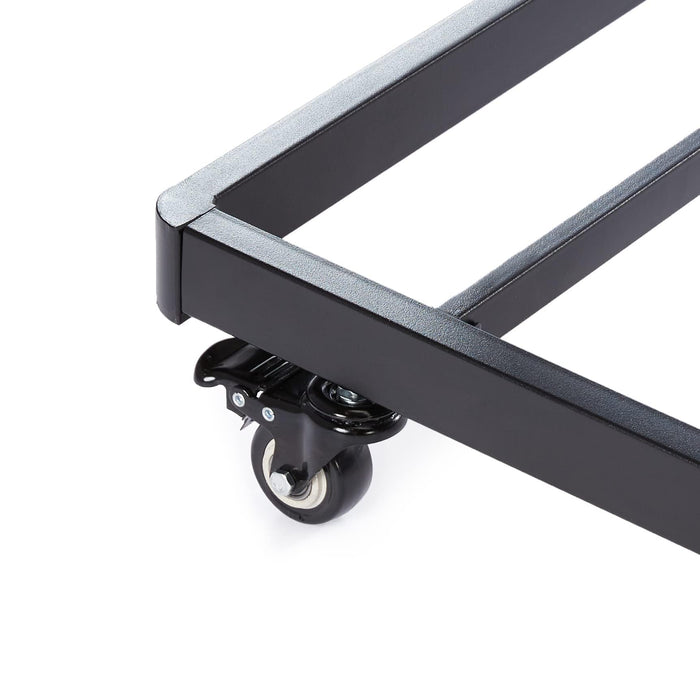 Amazon Basics Twin Daybed and Trundle Bed Frame Set, Space Saving Steel Slat Support, Easy Assembly, Twin Size, Black, 77.3 x 40 x 35.4 in