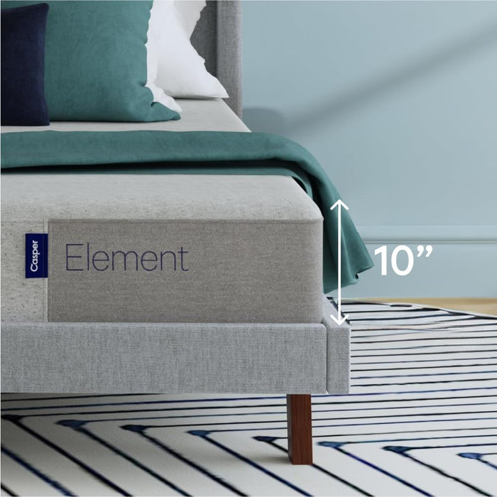 Casper Sleep Element, Queen Medium Firm Mattress - Memory Foam + Support - 100-Night Trial - CertiPUR-US Mattress, Grey