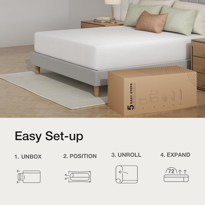 Novilla 12 Inch Queen Mattress in a Box, Gel Memory Foam for Cooling Night