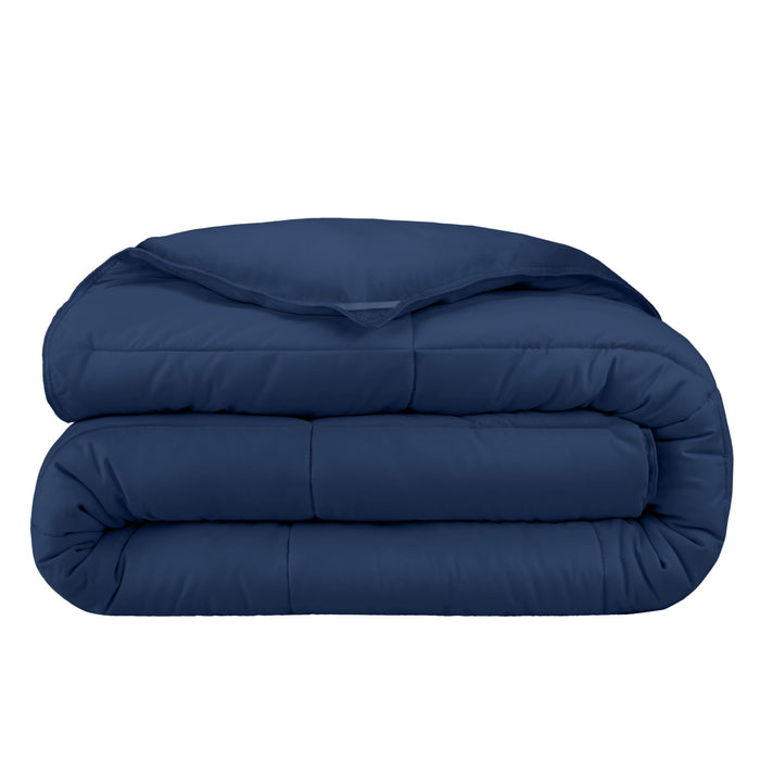 Bare Home Duvet Insert Comforter - Twin/Twin Extra Long - 8 Duvet Loops - Goose Down Alternative - Ultra-Soft - Premium 1800 Series - All Season Warmth - Bedding Comforter (Twin/Twin XL, Dark Blue)