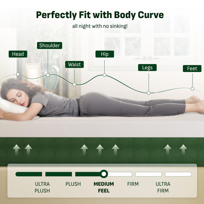 Softa 12 Inch Twin Cooling Gel Memory Foam Mattress, Viscose from Bamboo, 3-Layered Mattress with Green Tea Support, Medium Firmness, CertiPUR-US Certified, Washable, 10-Year Warranty, Bed-in-a-Box