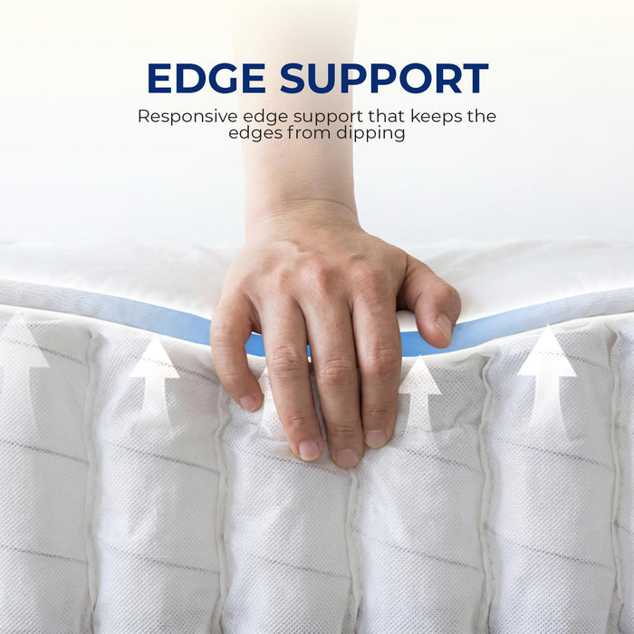 Neo Sleep Queen Size Mattress, 12 Inch Hybrid Comfort & Supportive Mattress in a Box, Cooling Gel Memory Foam and Pocket Springs with Pressure Relief, CertiPUR-US Certified, Medium Firm