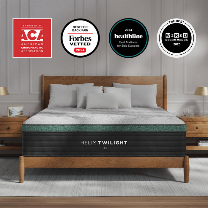 Helix Twilight Luxe with GlacioTex Cooling Mattress, California King