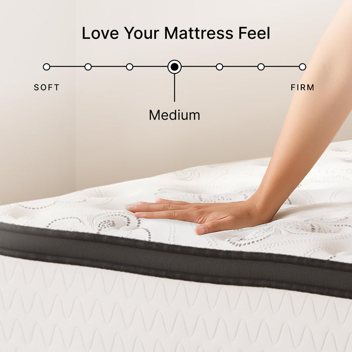 Signature Design by Ashley Chime 12 Inch Hybrid Full Mattress, White