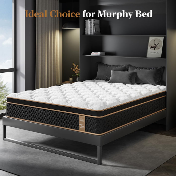 Queen Mattress 14 Inch, Cooling Hybrid Bed in a Box, Individual Pocket Springs, Motion Isolation, Targeted Hip/Shoulder/Lumbar Support, Fiberglass-Free, Ergonomic Zones, 365-Night Trial, CertiPUR-US