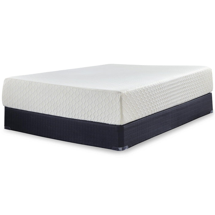 Signature Design by Ashley Queen Size Chime 12 Inch Medium Firm Memory Foam Mattress with Green Tea & Charcoal Gel