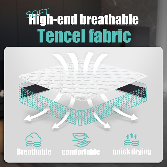 Soxgim Queen Mattress 12 inch Queen Size Mattress 80"*60"*12" Healthy Material Soft Comfortable Breathable Four-Sided Reinforcement Quiet Easy to Clean Vacuum Packed