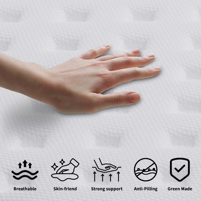 RWAEZYBLUX Queen Mattress, 14 Inch Hybrid Memory Foam Mattress in a Box, Cooling Gel for Pressure Relief & Back Pain Support, CertiPUR-US Certified, Medium Firm Bed, Breathable Comfort Sleep
