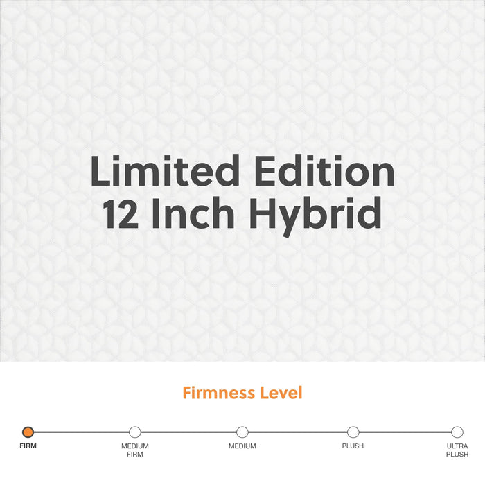 Signature Design by Ashley Limited Edition Firm 12 Inch Hybrid Mattress with Gel Memory Foam and Edge Support for Cool Sleep and Pressure Relief, California King