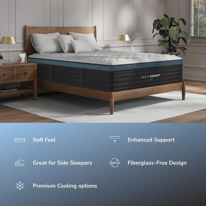 Helix Sunset Luxe with GlacioTex Cooling Mattress, Queen