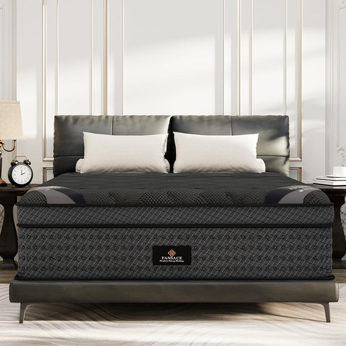 Queen Size Mattress (High-End Upgraded) Hotel-Level Luxury 18 Inch Hybrid Queen Mattress In A Box, Cooling-Gel Memory Foam & Pocket Springs, Back Pain, Extra Edge Support, 365-Night Trial, Medium Firm