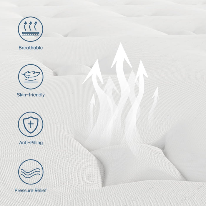 Duchessz Queen Mattress, 12 Inch Hybrid Mattresses with Gel Memory Foam and Individually Pocket Innerspring Euro Top Medium Firm for Motion Isolation, Edge Support, 100 Night Trial