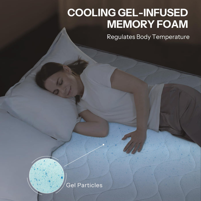 Hybrid Queen Mattress 12 Inch, Made in USA Queen Size Mattresses in a Box, Cooling Gel Memory Foam Colchones with Pocket Coils, Motion Isolation, Pressure Relief, Medium Bed Mattresses, CertiPUR-US