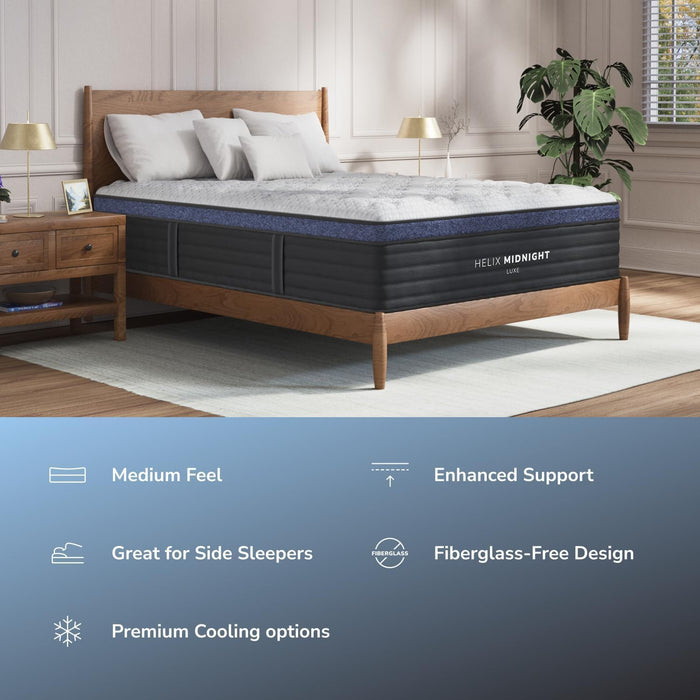 Helix Midnight Luxe with GlacioTex Cooling Mattress, King