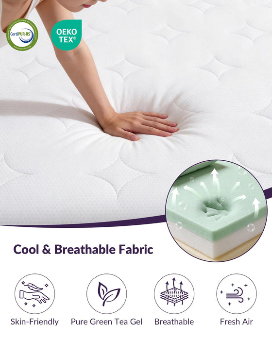 REGOSS Queen Mattress 12 Inch Hybrid Mattress in a Box, Cooling Memory Foam for Back Pain, Medium Firm Queen Size Mattresses, Cloud-Like Pressure Relief, Fiberglass-Free, CertiPUR-US, 365-Night Trial