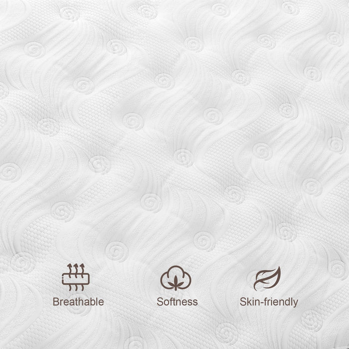 Duchessz Queen Mattress, 12 Inch Hybrid Mattresses with Gel Memory Foam and Individually Pocket Innerspring Mattresses Medium Firm for Motion Isolation, Edge Support, 100 Night Trial Black & White