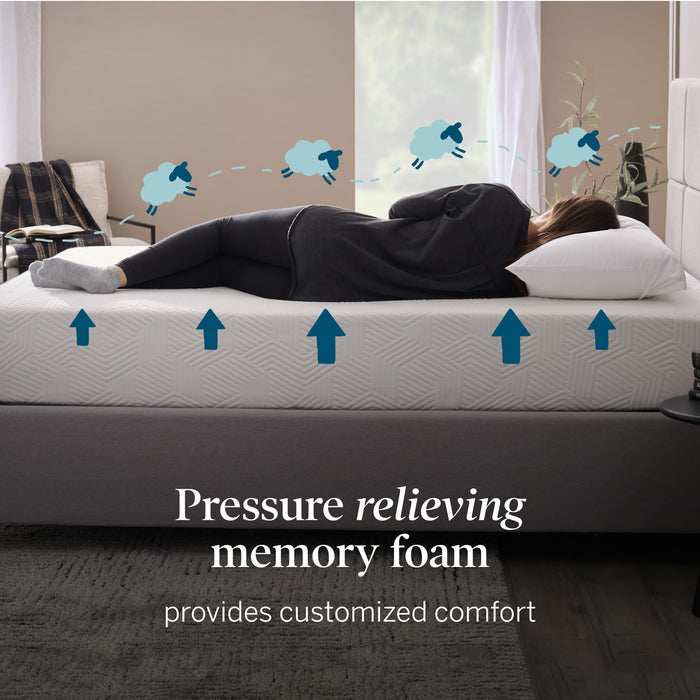 Lucid 12 Inch Memory Foam Mattress - Medium Plush Feel - Infused with Refreshing Bamboo Charcoal and Cooling Gel - Bed in a Box - Temperature Regulating - Pressure Relief - Breathable - Queen Size