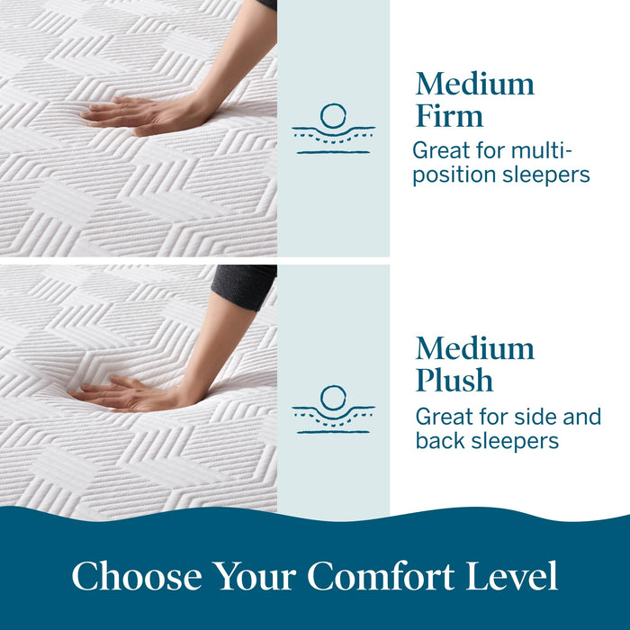Lucid 12 Inch Memory Foam Mattress - Medium Plush Feel - Infused with Refreshing Bamboo Charcoal and Cooling Gel - Bed in a Box - Temperature Regulating - Pressure Relief - Breathable - Queen Size