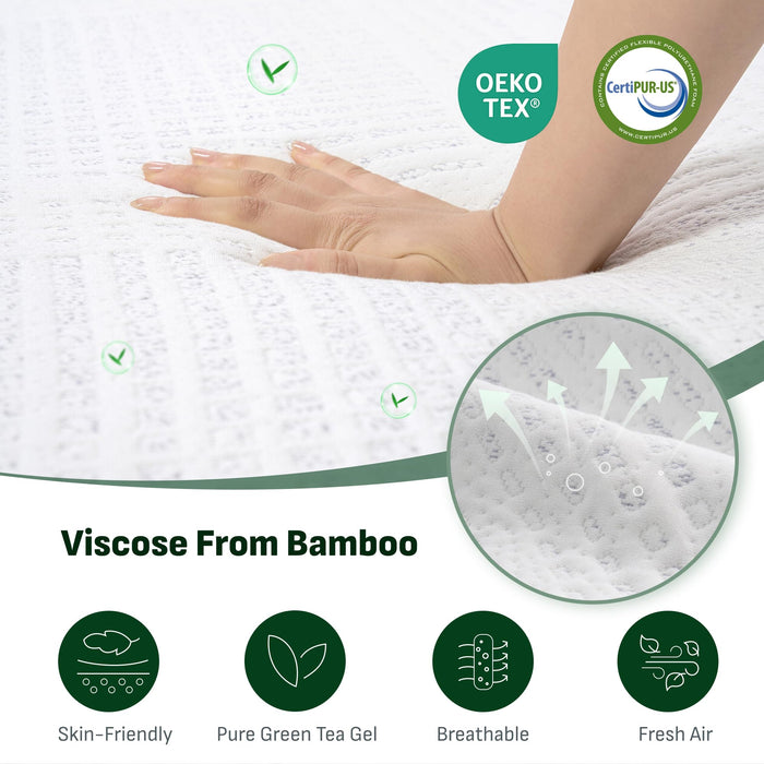 Softa 12 Inch Twin Cooling Gel Memory Foam Mattress, Viscose from Bamboo, 3-Layered Mattress with Green Tea Support, Medium Firmness, CertiPUR-US Certified, Washable, 10-Year Warranty, Bed-in-a-Box