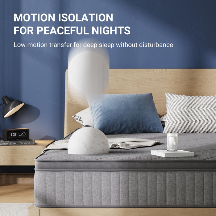 Avenco 12 Inch King Size Mattress, Hybrid Mattress with Smarts Coil™ Pocket Springs for Targeted Support and NanoGel™ Memory Foam for Cool Night Sleep & Motion Isolation, CertiPUR-US Certified