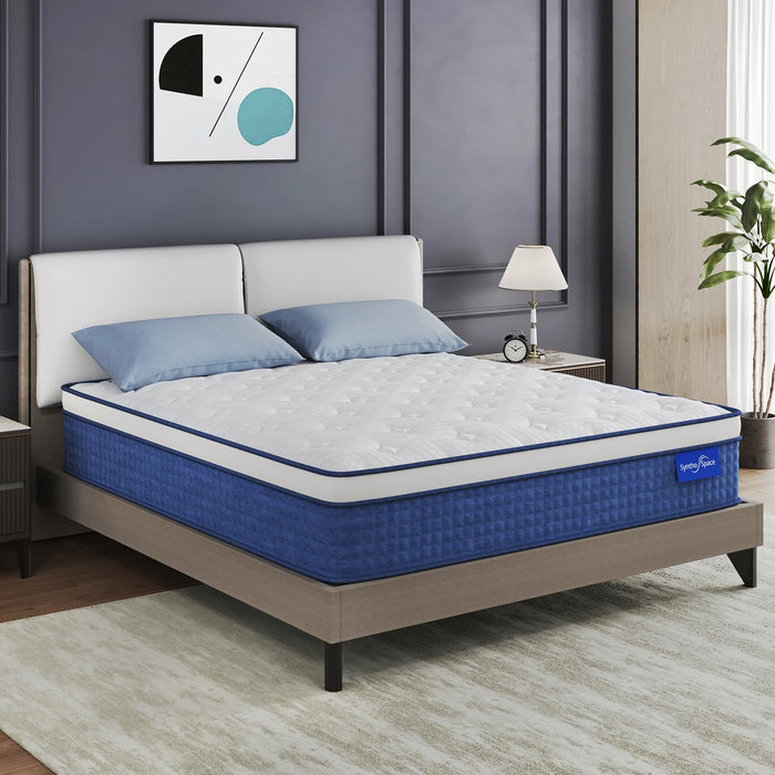 SynthoSpace Queen Mattress 12 Inch Hybrid Mattress in a Box, Medium Firmness, Foam and Individual Pocket Springs for Motion Isolation & Pressure Relief, CertiPUR-US Certified, 60" x 80"