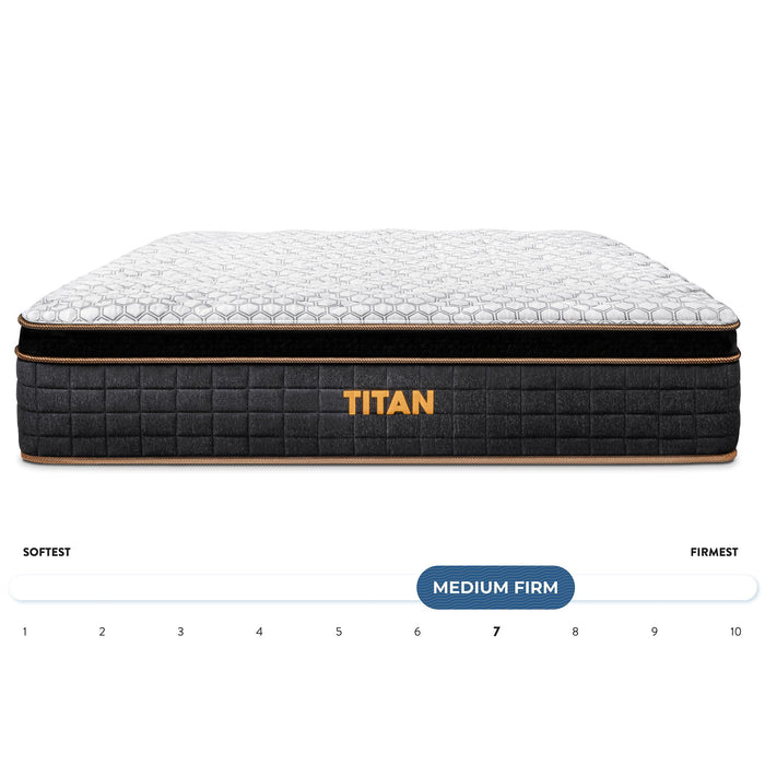 Brooklyn Bedding Titan 14.5" Elite Plus Size Sleeper Twin XL Mattress|Enhanced Cooling |Medium Firm | Memory Foam Hybrid |120-Night Trial