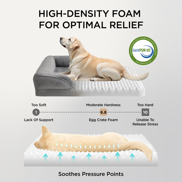 Bedsure Orthopedic Dog Beds Large Sized Dog - Washable Large Dogs Bed Waterproof, Big Comfort Dogs Couch Sofa with Washable Removable Cover, Supportive Foam Pet Bed with Nonskid Bottom