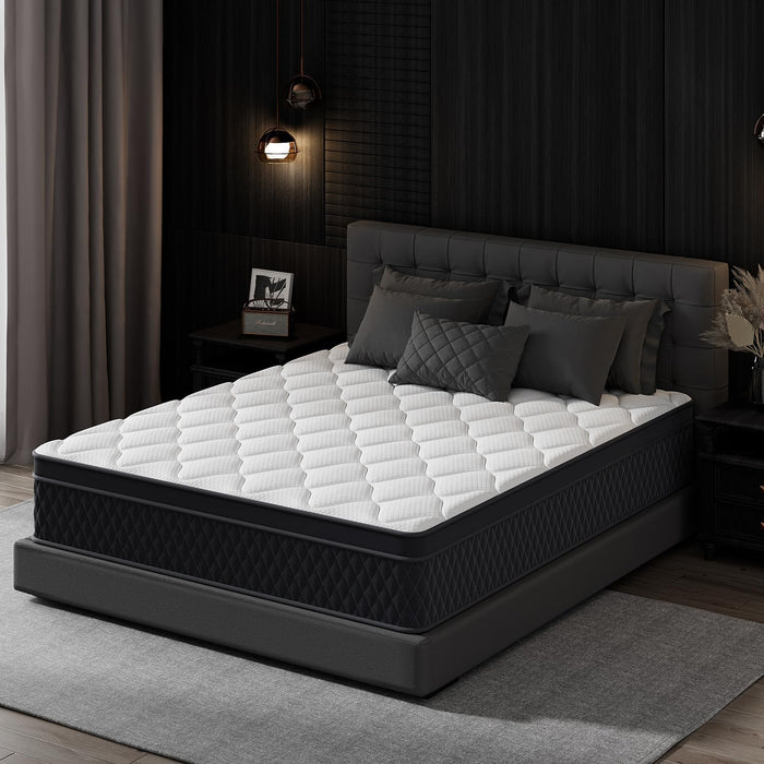 Bedtter 12 Inch Queen Mattress,Memory Foam Hybrid Mattress in a Box,Individually Pocketed Springs for Isolate Motion, Pressure Relief, CertiPUR-US Certified, Fiberglass Free & Support Comfort