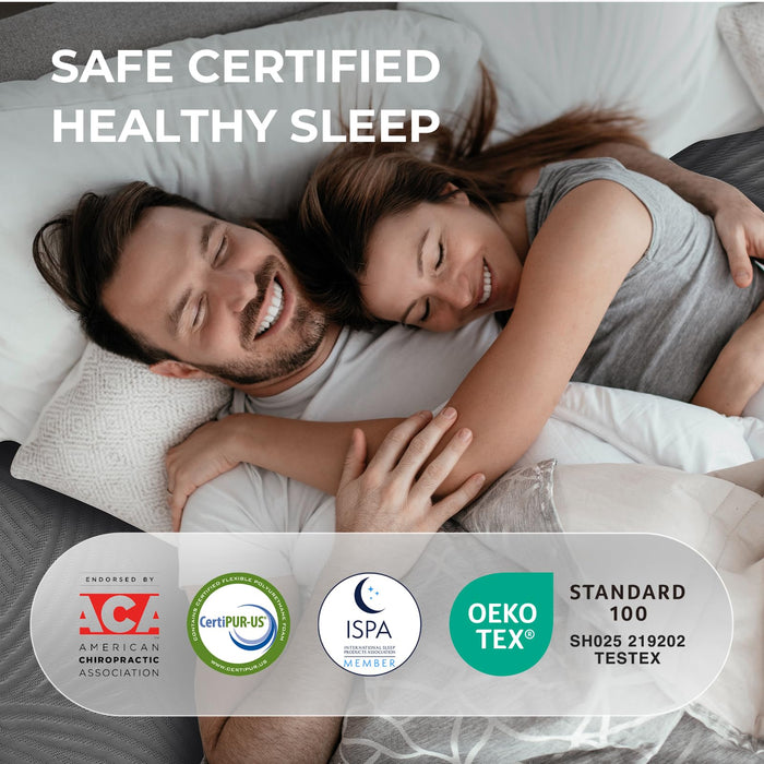 Sweetnight CoolNest 16 inch King Mattress, Cooling King Size Memory Foam Mattress for Cool Night Sleep, 5-Zone Ergo Support for Pressure Relief, Medium, CertiPUR-US Certified