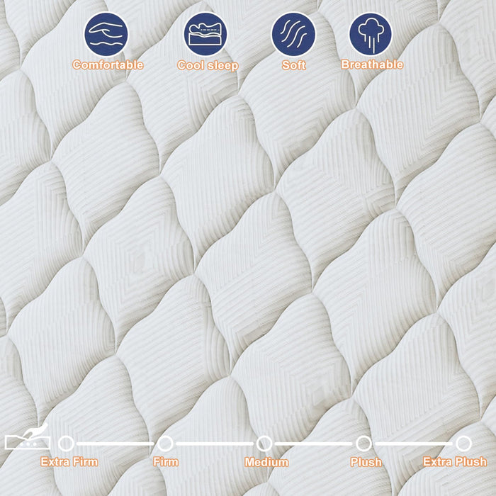 Twin 12-Inch Hybrid Mattress with Gel Memory Foam & Pocket Springs, Medium Firm, Breathable - Back Pain & Pressure Relief, Motion Isolation with Edge Support, CertiPUR-US Certified 100 Night Trial