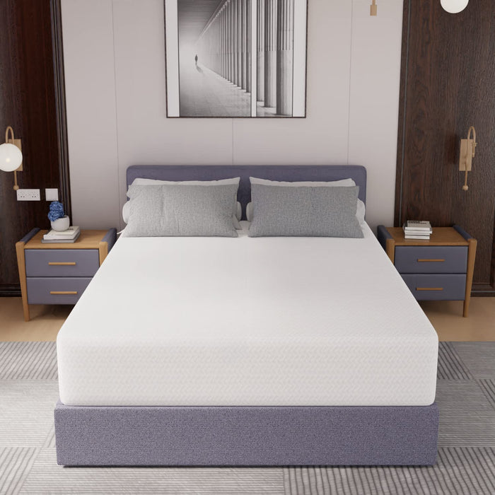 Pay Lesshere 12 Inch Queen Green Tea Mattress/Breathable Mattress for Cool Sleep & Pressure Relief/Medium Firm Mattresses/CertiPUR-US Certified/Bed-in-a-Box/Pressure Relieving （12 inch, Queen）