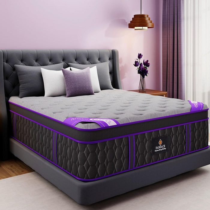 (Luxury Hotel) 16 Inch Queen Size Hybrid Mattress in a Box, Medium Firm