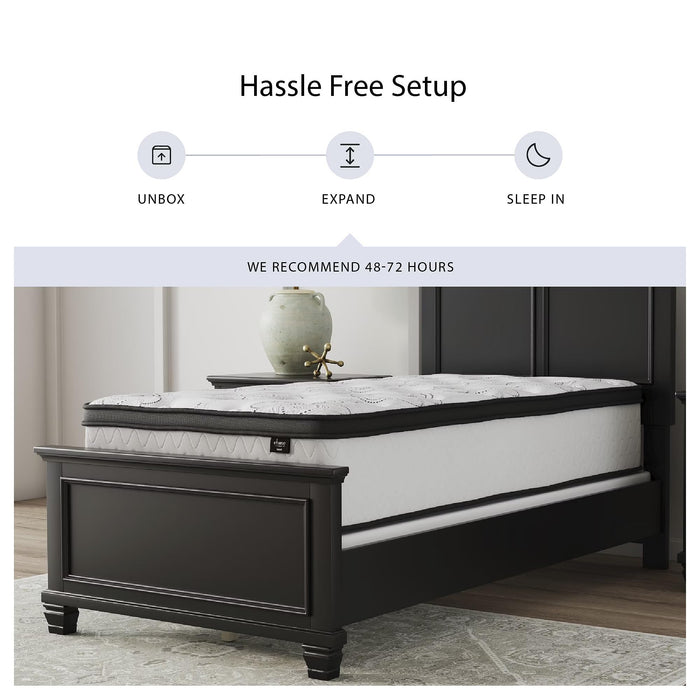 Signature Design by Ashley Twin Size Chime 12 Inch Medium Firm Hybrid Mattress with Cooling Gel Memory Foam for Pressure Relief