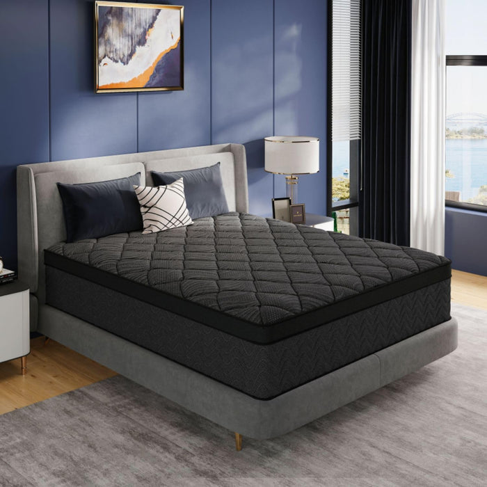 BEDingly Queen Size Mattress, 14 Inch Luxury Hybrid Queen Mattress in a Box, Medium Firm Mattresses with Cooling Gel Memory Foam & Pocket Springs, Double Additional Support, 365-Night Trial