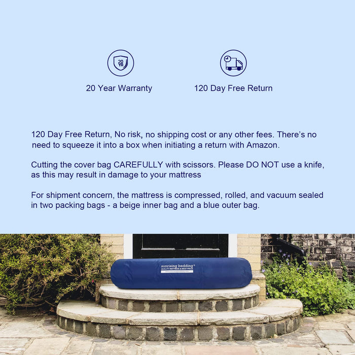 12 Inch Twin Mattress in a Box, Cooling Gel Memory Foam Mattress Twin Size for Comfort Sleep & Pressure Relief, CertiPUR-US Certified & Fiberglass Free, 120-Night Free Trial, 20-Year Warranty