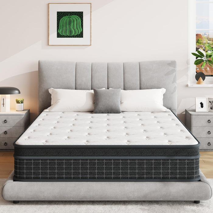 SupremeSleep Queen Mattress, 12 Inch Queen Size Mattresses in a Box, Individually Wrapped Pocket Coils for Isolate Motion,Pressure Relief, CertiPUR-US Certified, Support Comfort & Medium Firm